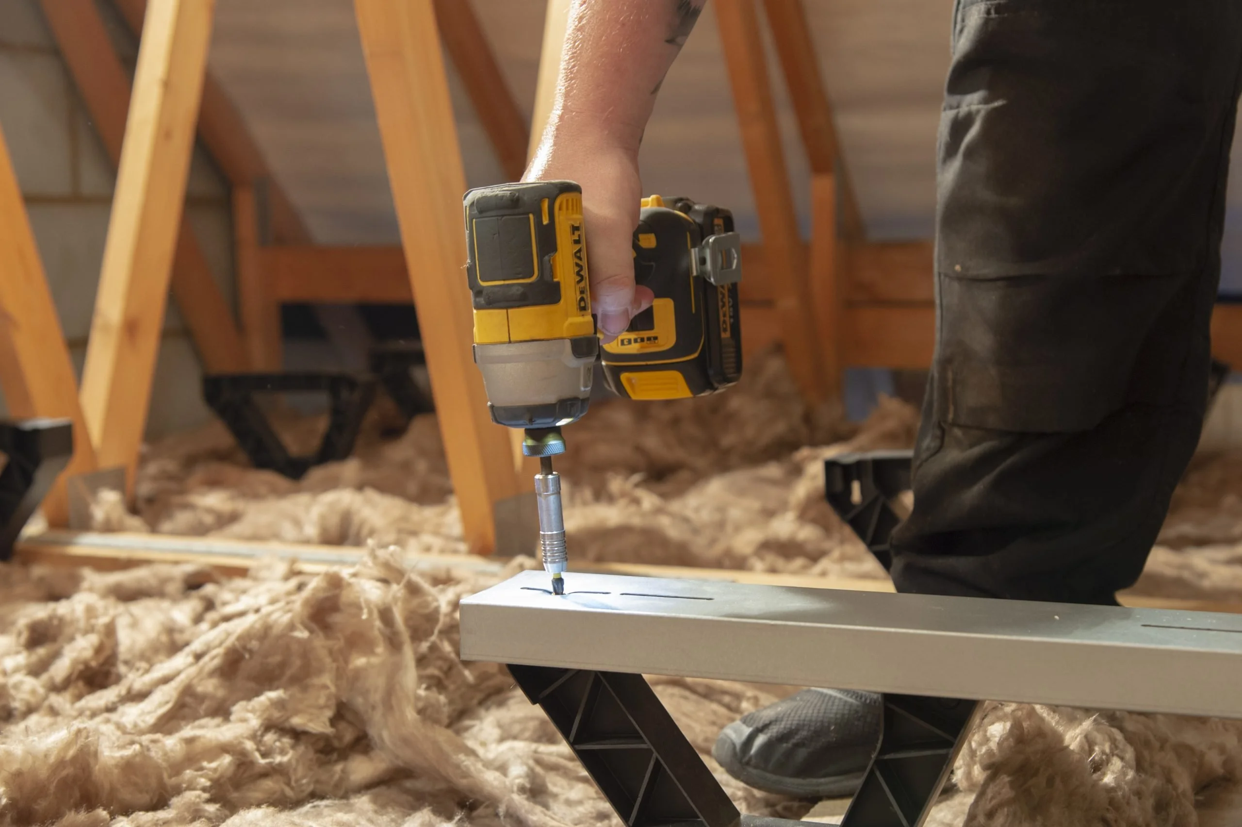 LoftZone raised attic floor with storage