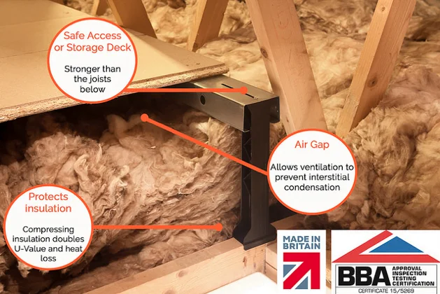 Attic storage after LoftZone installation